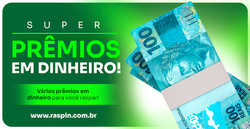 Raspe e concorra a vários prêmios em dinheiro – R$ 0,30